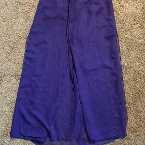 Wideleg Purple Flowy Pants